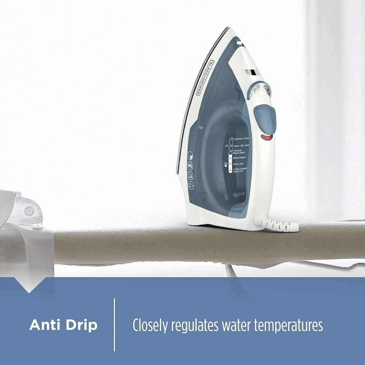 Black & Decker Easy Steam Compact Lightweight Iron - REFURBISHED