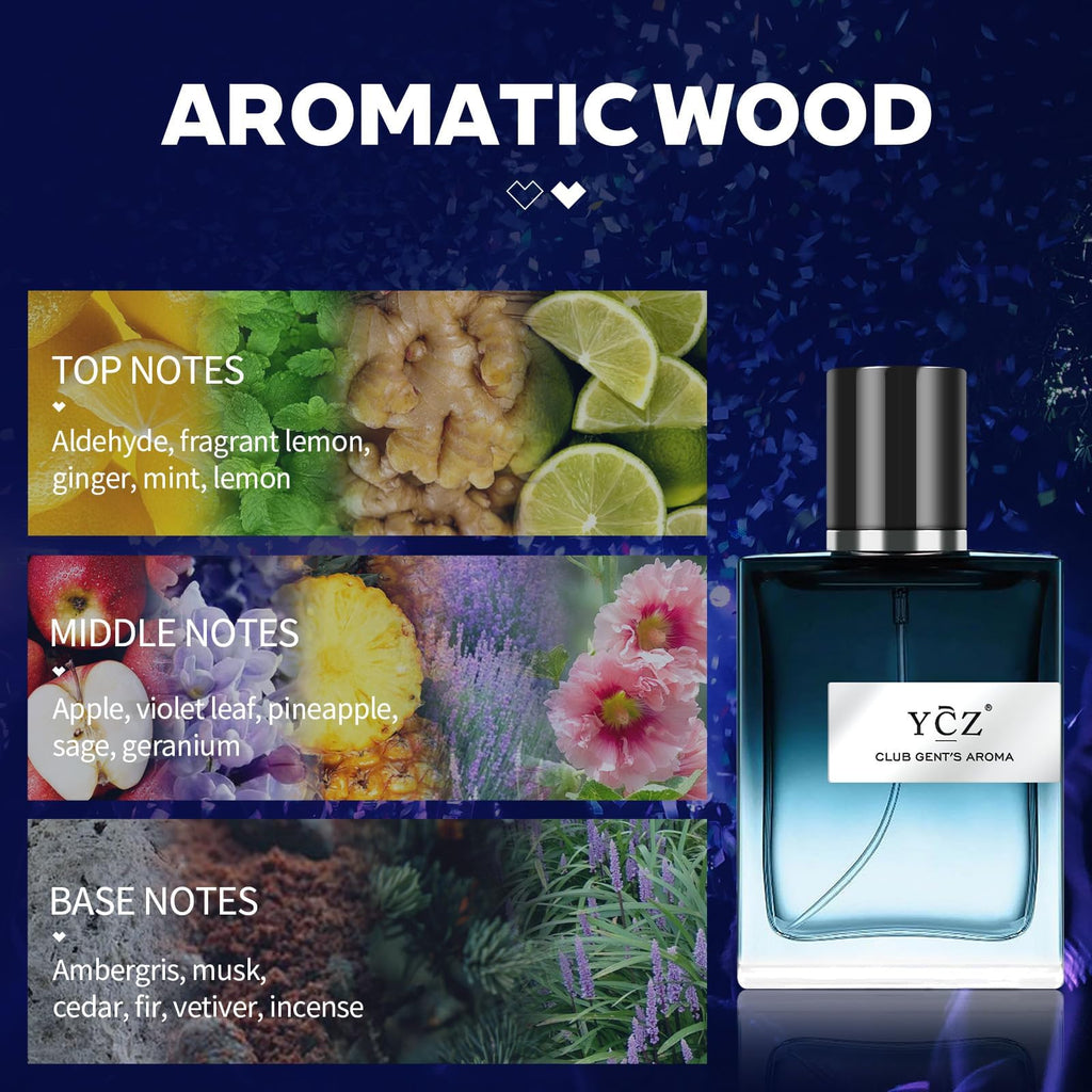 YCZ Men's Cologne Collection – 1.7 oz Long-Lasting Eau de Parfum (9 Scents)