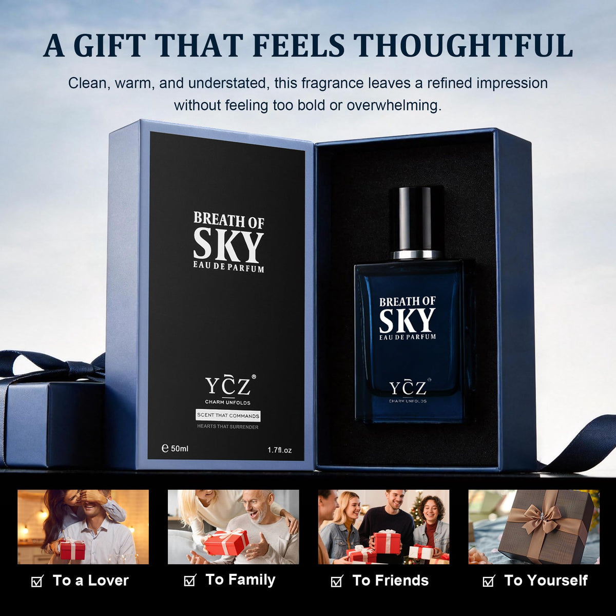 YCZ Men's Cologne Collection – 1.7 oz Long-Lasting Eau de Parfum (9 Scents)