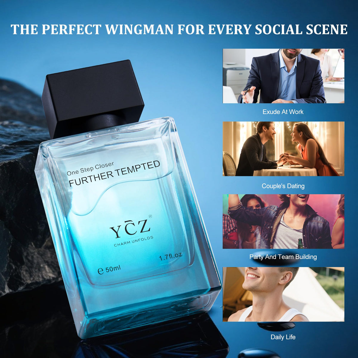 YCZ Men's Cologne Collection – 1.7 oz Long-Lasting Eau de Parfum (9 Scents)