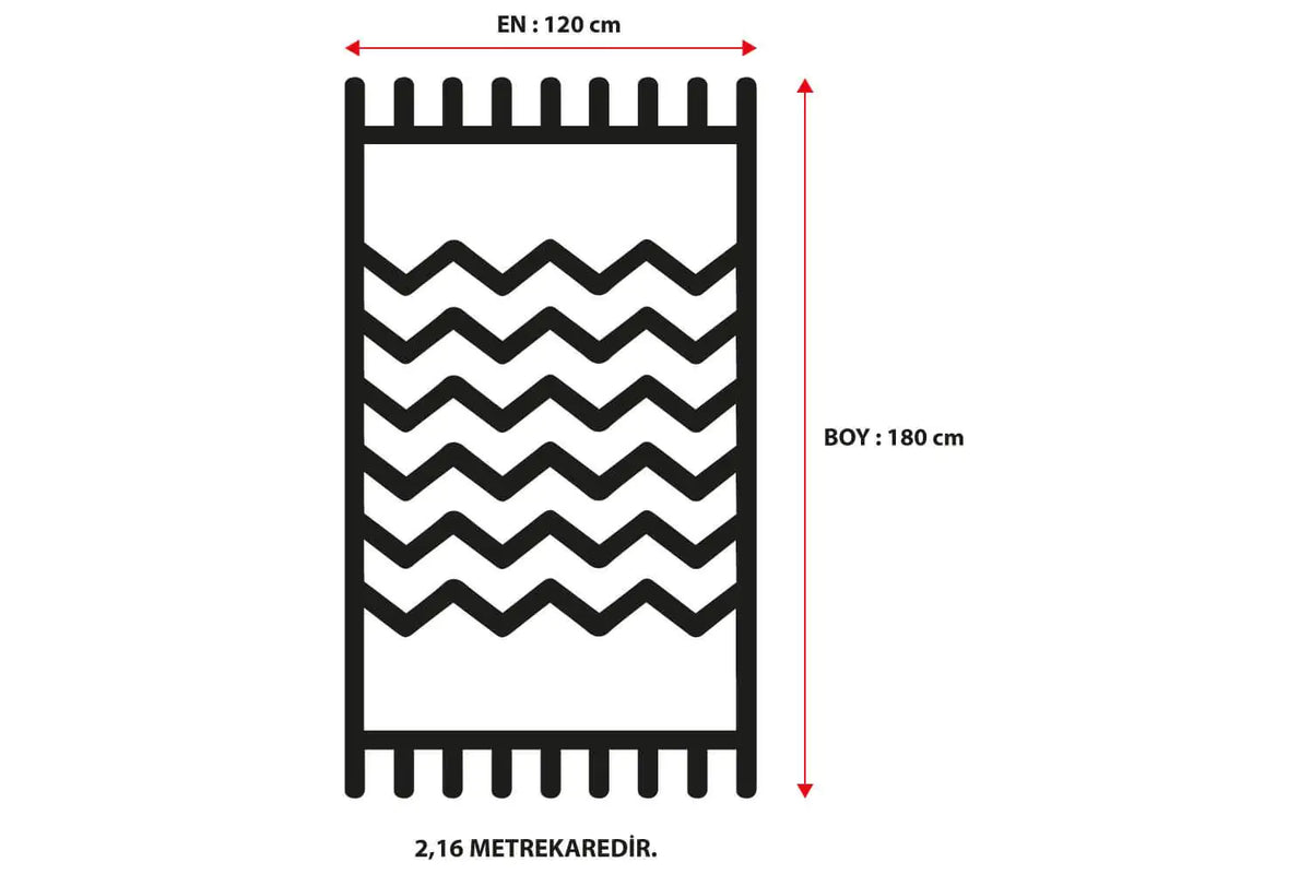 Aksu Non-Slip Floor Carpet 120X180 Pyramid