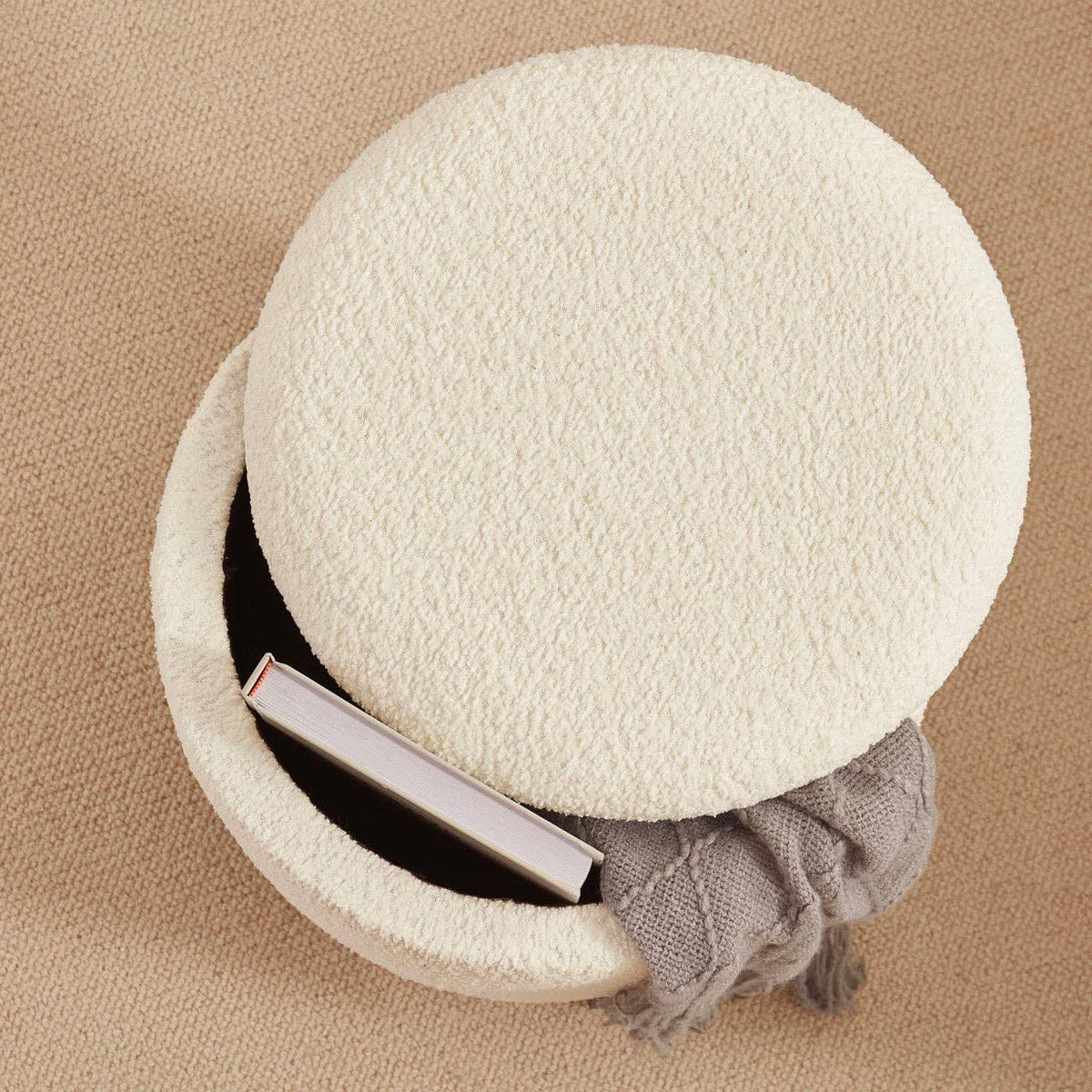 Bradford Round Boucle Ottoman