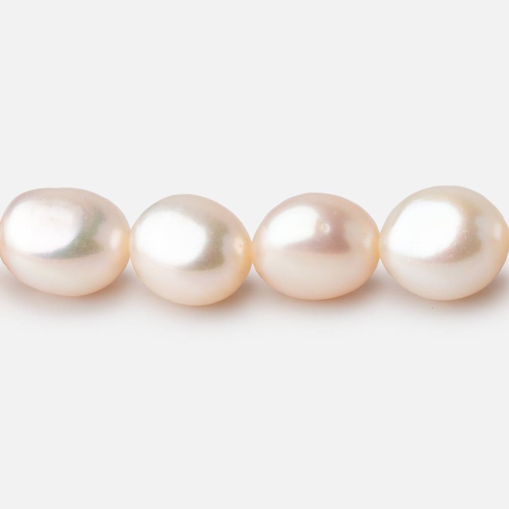 9-11mm Creamy Peach Baroque Freshwater Pearls 15.5 inch 38 Beads