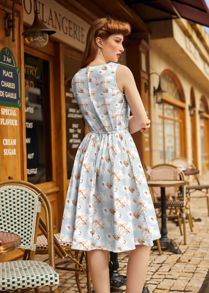 Hot Air Balloon Vintage Dress
