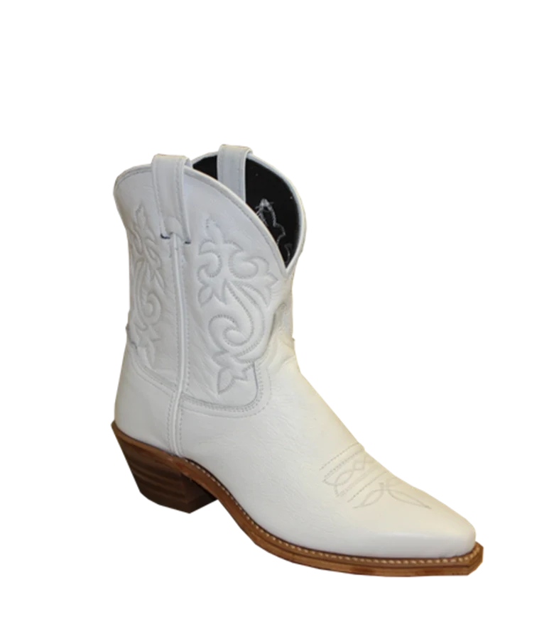 Abilene Daisy (White) - Women's Leather Cowgirl Boots