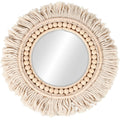 Beaded Fringe Mirror