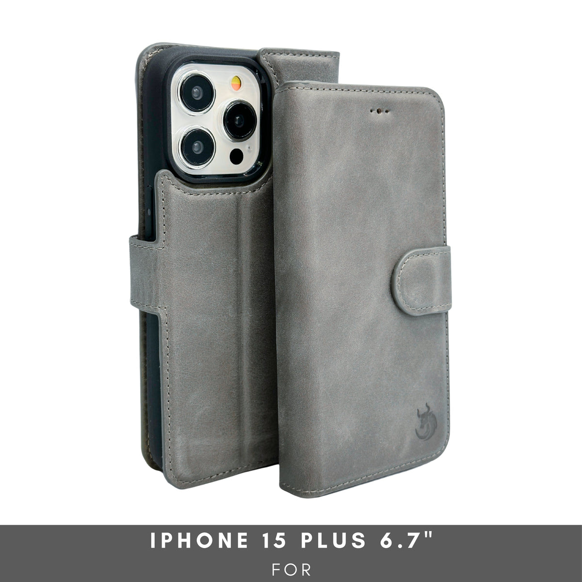 Vegas Premium Leather iPhone 15 Plus Wallet Case with MagSafe | Detachable RFID Blocking Luxury Wallet