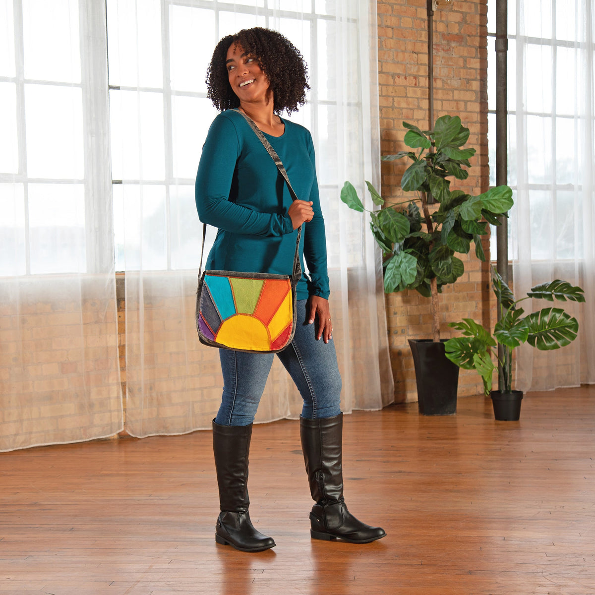 Rising Sun Stone Washed Messenger Bag
