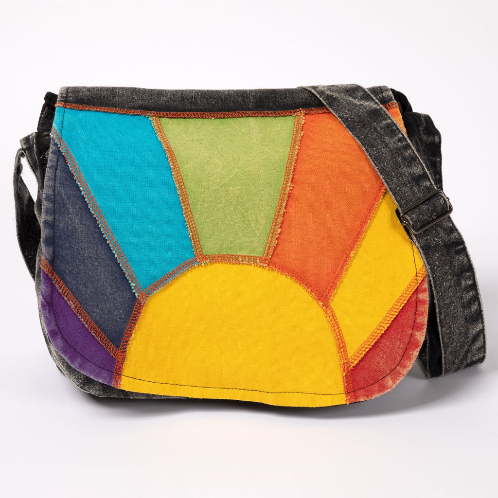 Rising Sun Stone Washed Messenger Bag