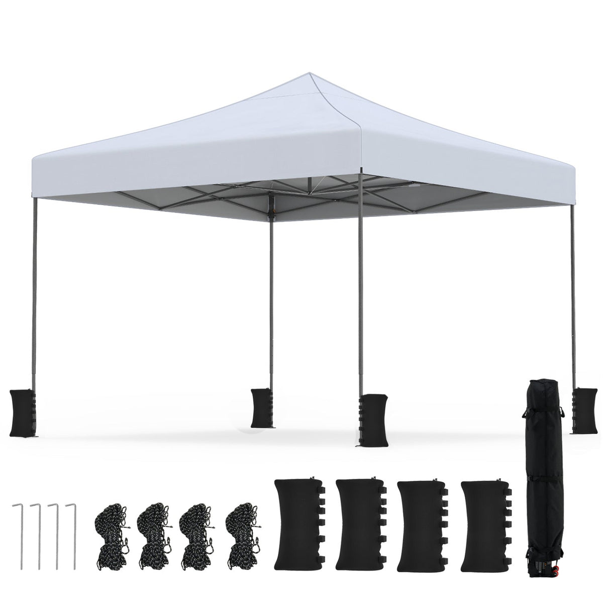 9.5 x 9.5 Feet Pop up Canopy Tent with Adjustable Heights