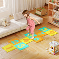 9 Pieces Interlocking Foam Puzzle Floor Mat with 3 Marker Discs