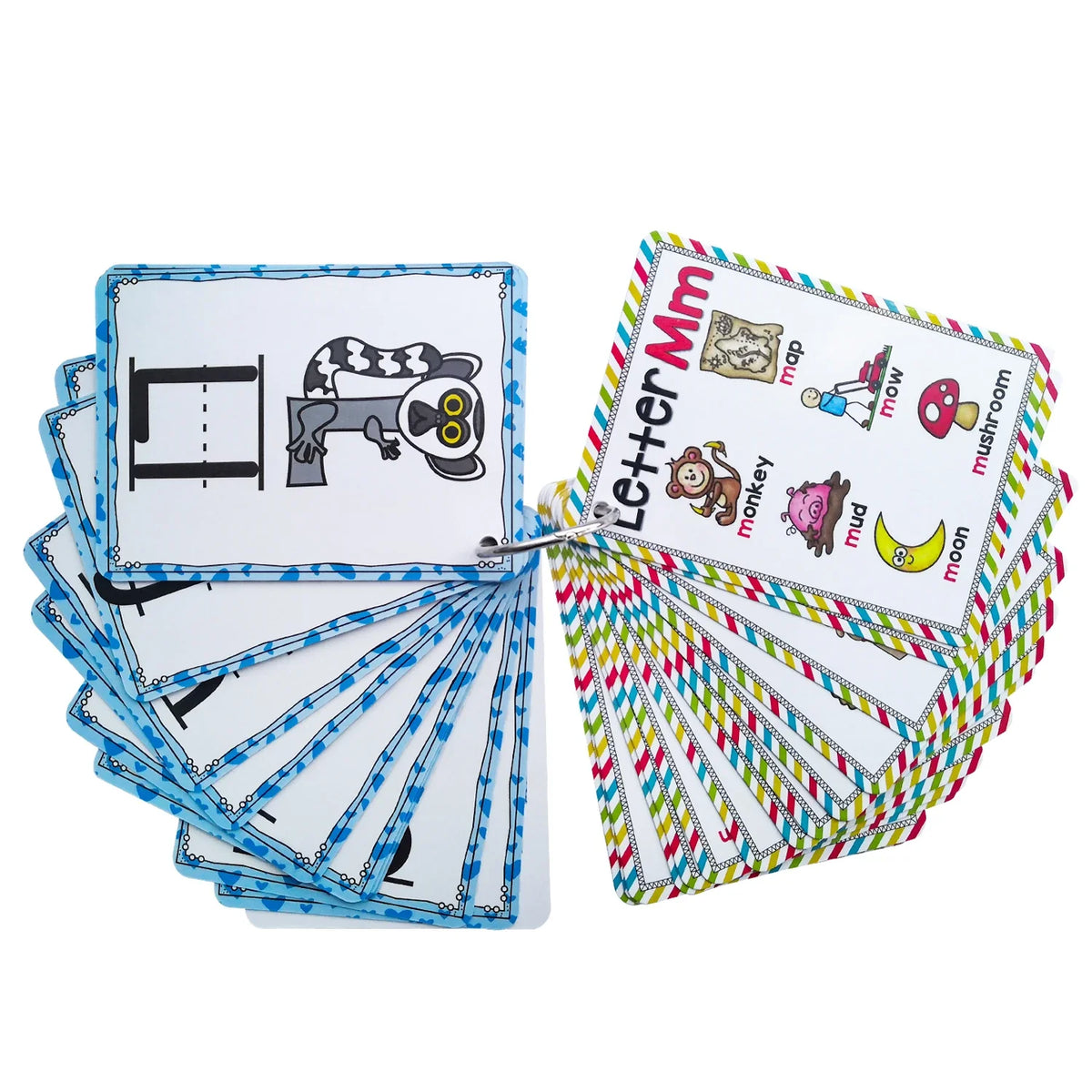 Alphabet 26 Letters & 156 Phonics Words English Flash Cards - Early Development Educational Toys, Montessori Learning for Kids
