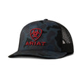 Ariat Navy Camo Red Shield - Trucker Cap