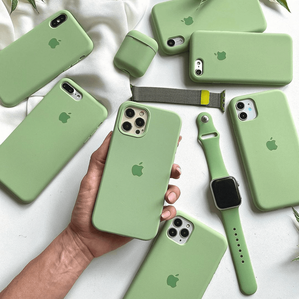 iPhone Silicone Case (Matcha Green)