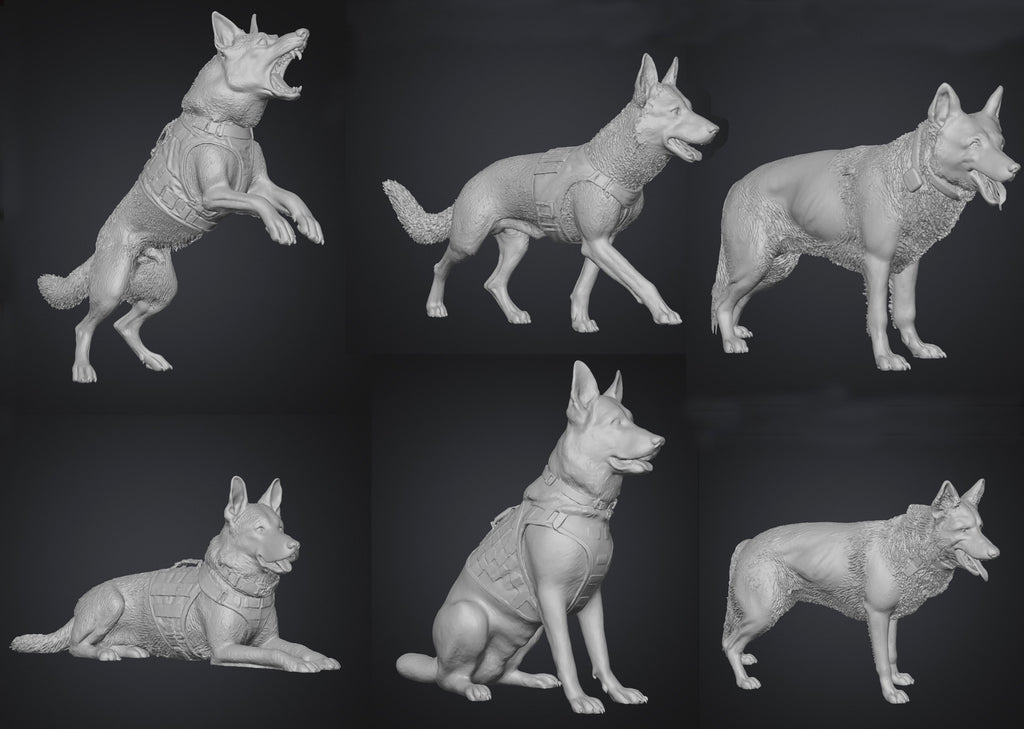 Police/Military Dogs - 28mm (SLA003)