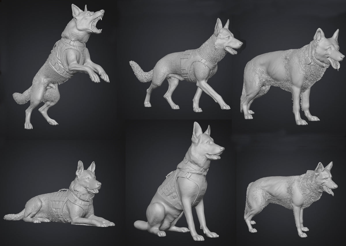 Police/Military Dogs - 28mm (SLA003)