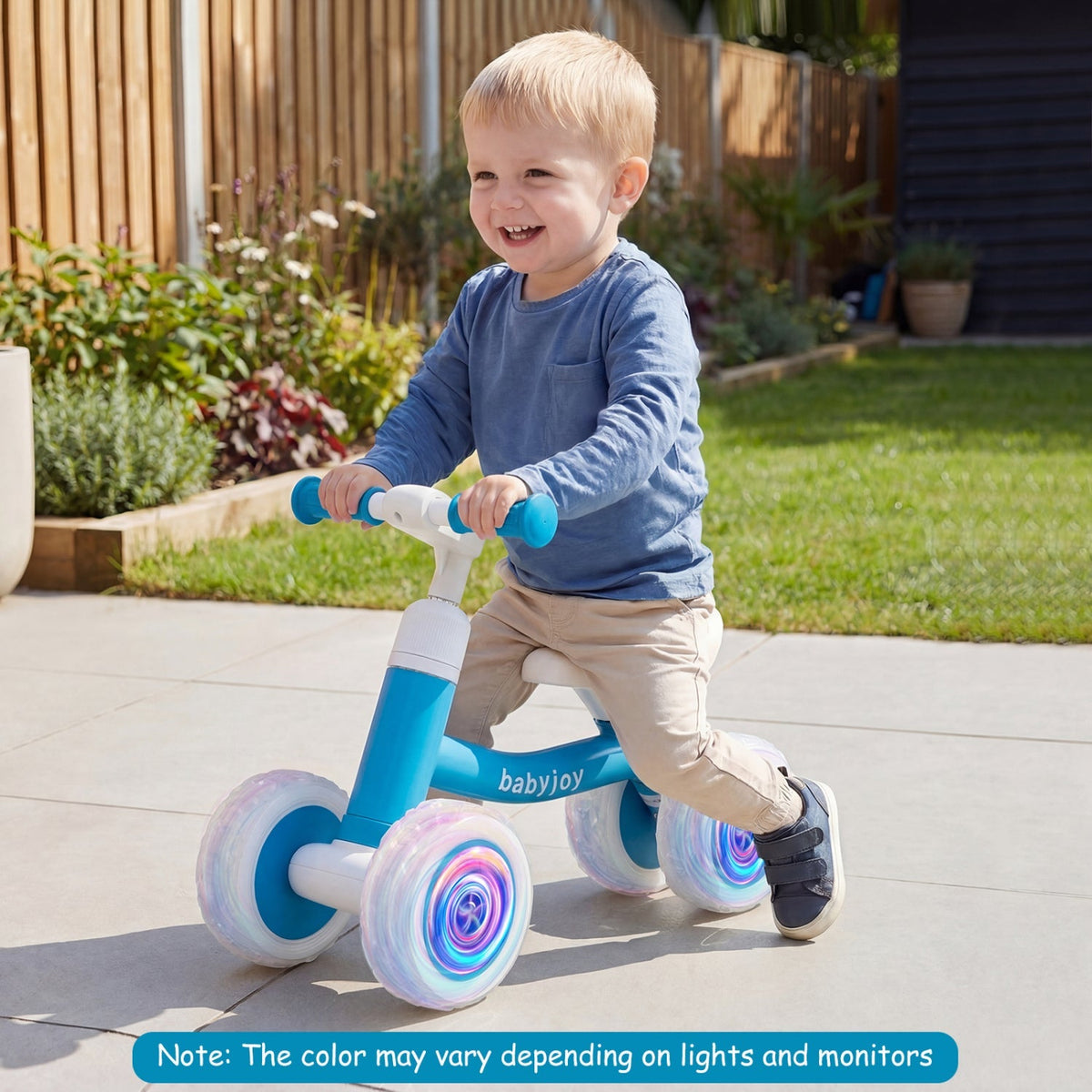 Baby Balance Bike with Adjustable Handlebar and Seat with Lighting Wheels