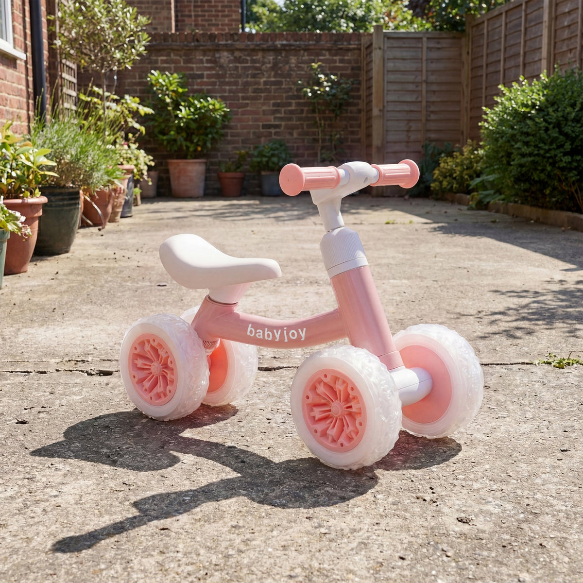 Baby Balance Bike with Adjustable Handlebar and Seat with Lighting Wheels