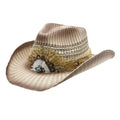 Peter Grimm Barred - Straw Cowboy Hat