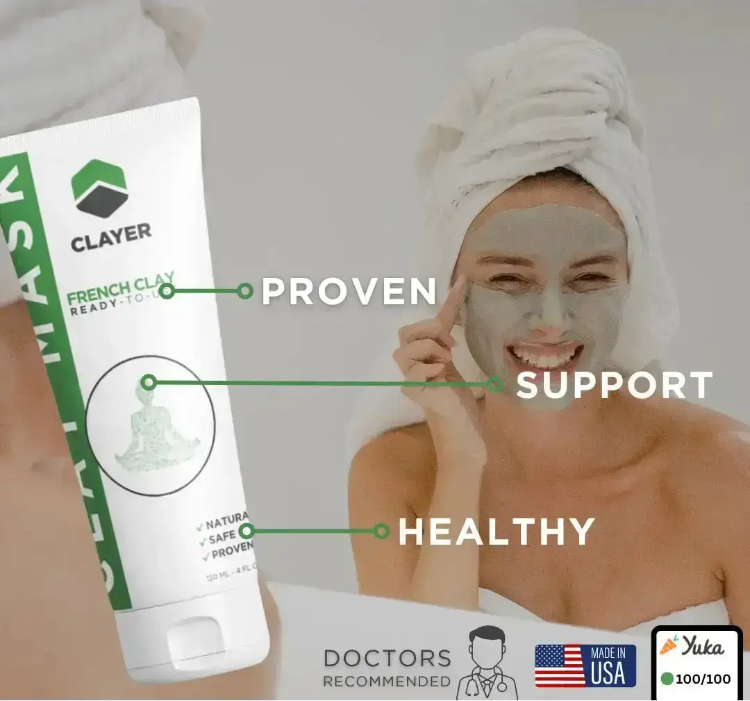French Clay with Bentonite Clay Mask Ready-to-use