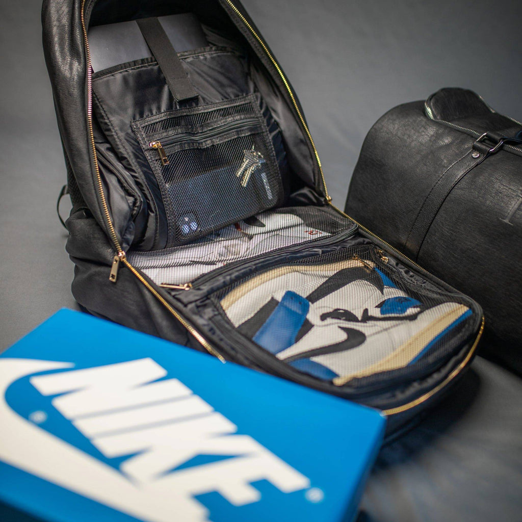 Black Leather Daily Commuter Bag XL