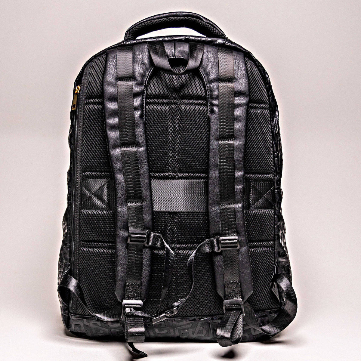 Black Monogram Leather Commuter Bag