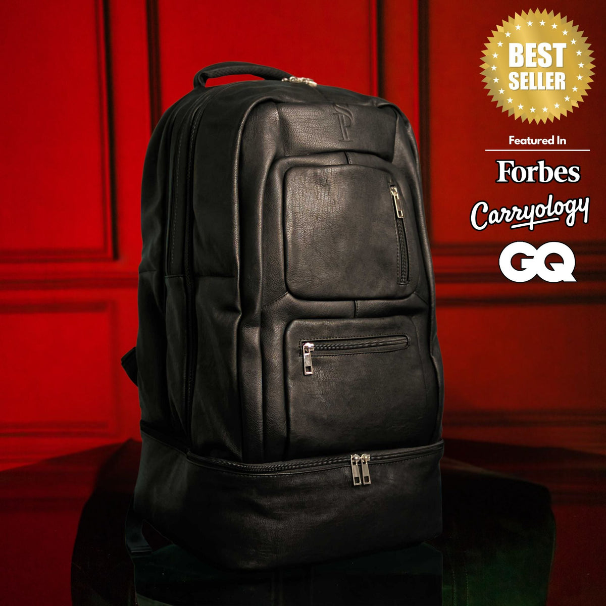 Black Leather Patented Carry On Backpack (Only 300 Made)