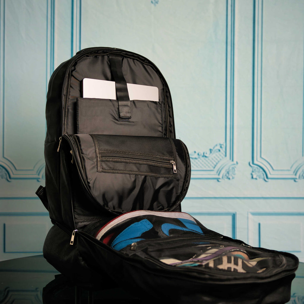 Black Leather XL Signature Bag Set (XL Signature Backpack and Duffle Bag)