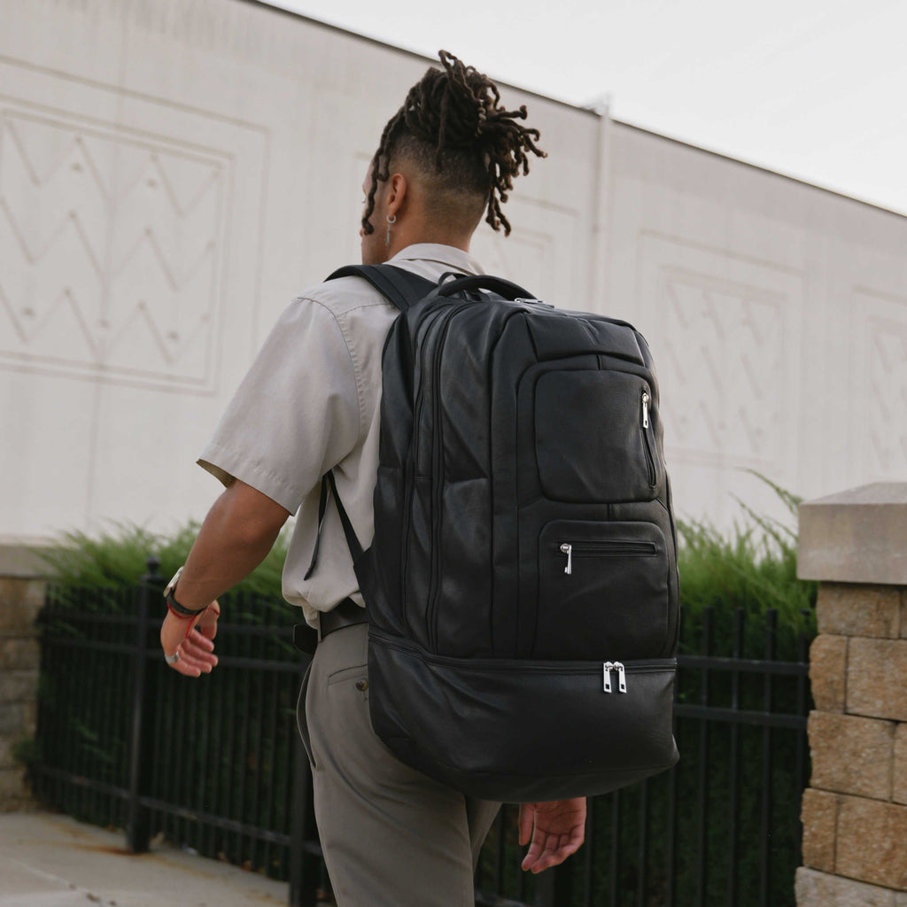 Black Leather Patented Carry On Backpack (Only 300 Made)