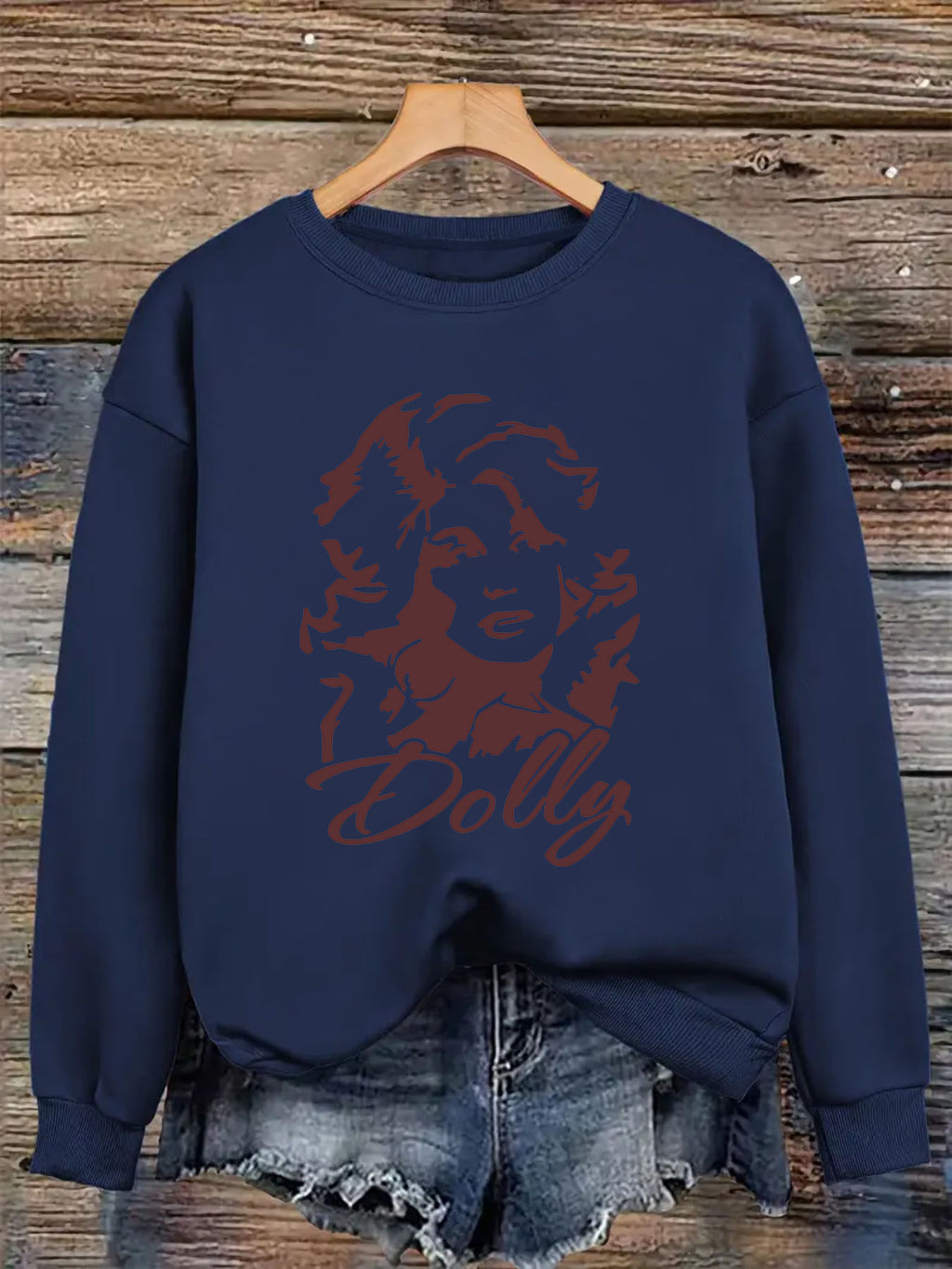 Loose velvet sweatshirt
