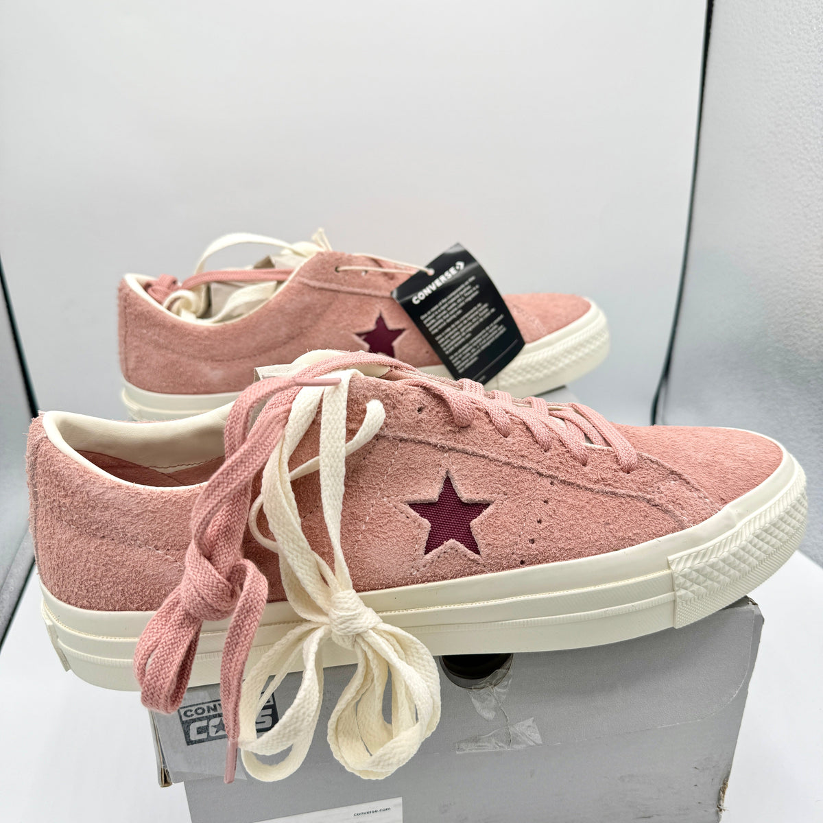 Converse One Star Pro OX Shoes Cherry Vision Canyon Dusk Pink Suede Leather