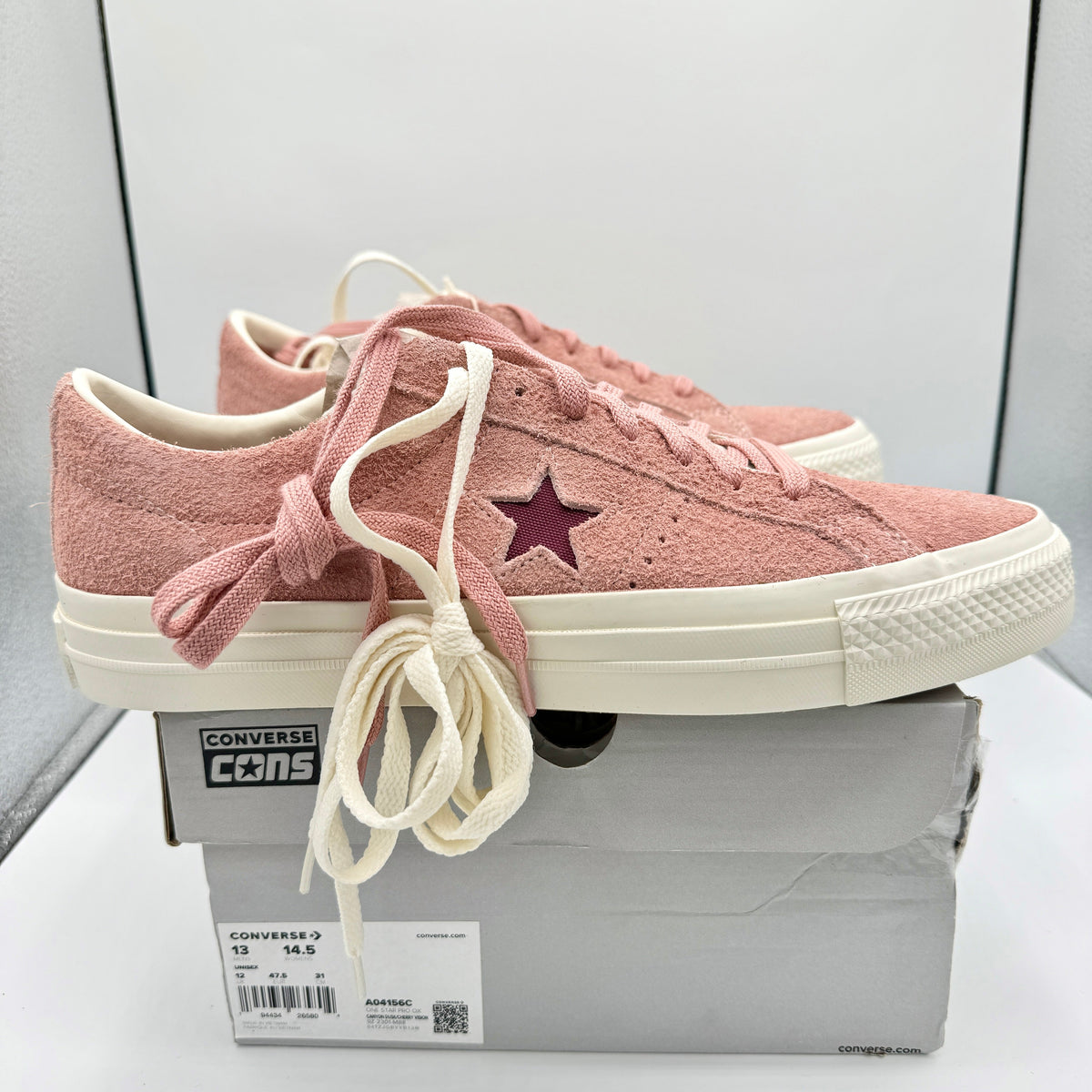 Converse One Star Pro OX Shoes Cherry Vision Canyon Dusk Pink Suede Leather