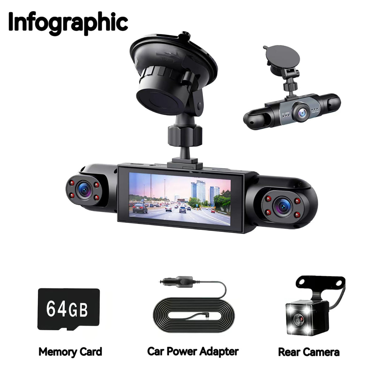 FullScope 4-Way Dash Cam