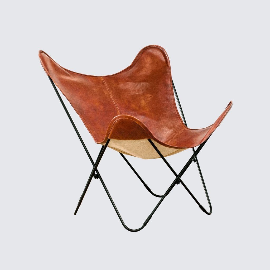 The Cognac Vintage Butterfly Chair
