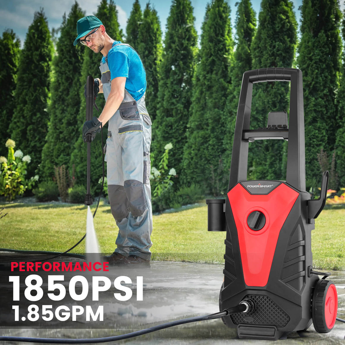 1850PSI 1.85GPM Electric Pressure Washer DB1023