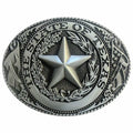 Deadwood Trading State of Texas (Silver) - Men's Belt Buckle