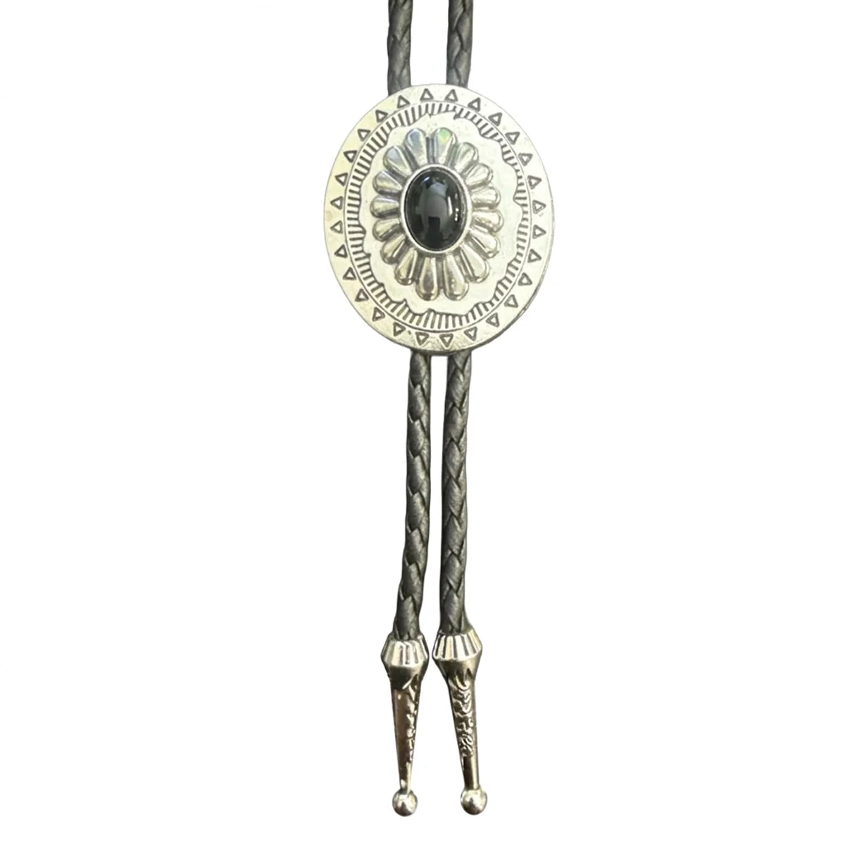 Deadwood Silver Sunburst (Onyx) - Bolo Tie