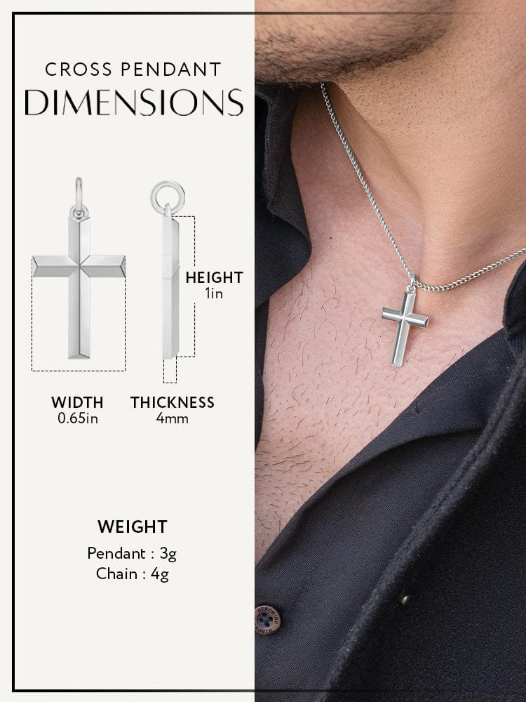Cross Pendant Necklace (Silver)