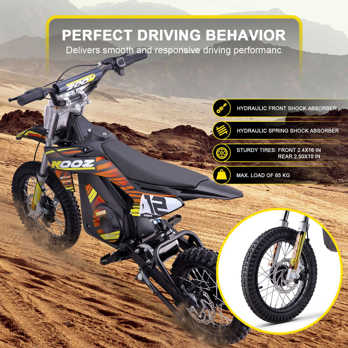 36V Lithium Mini Dirt Bike 1000W