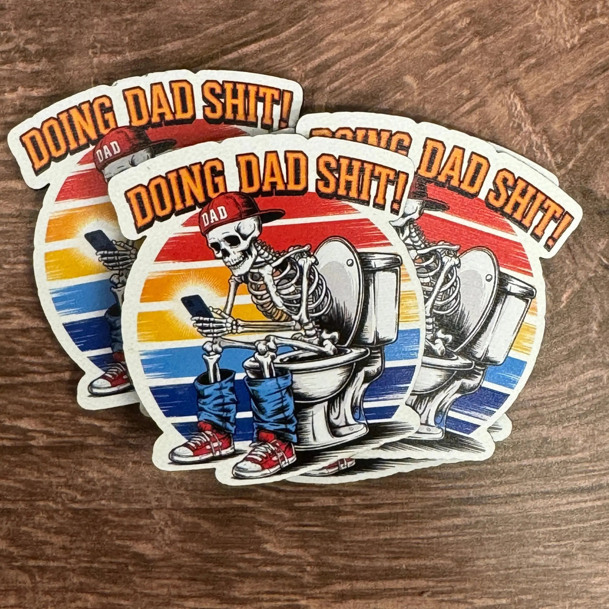 Doing Dad Shit | UV Printed Leather Hat Patch