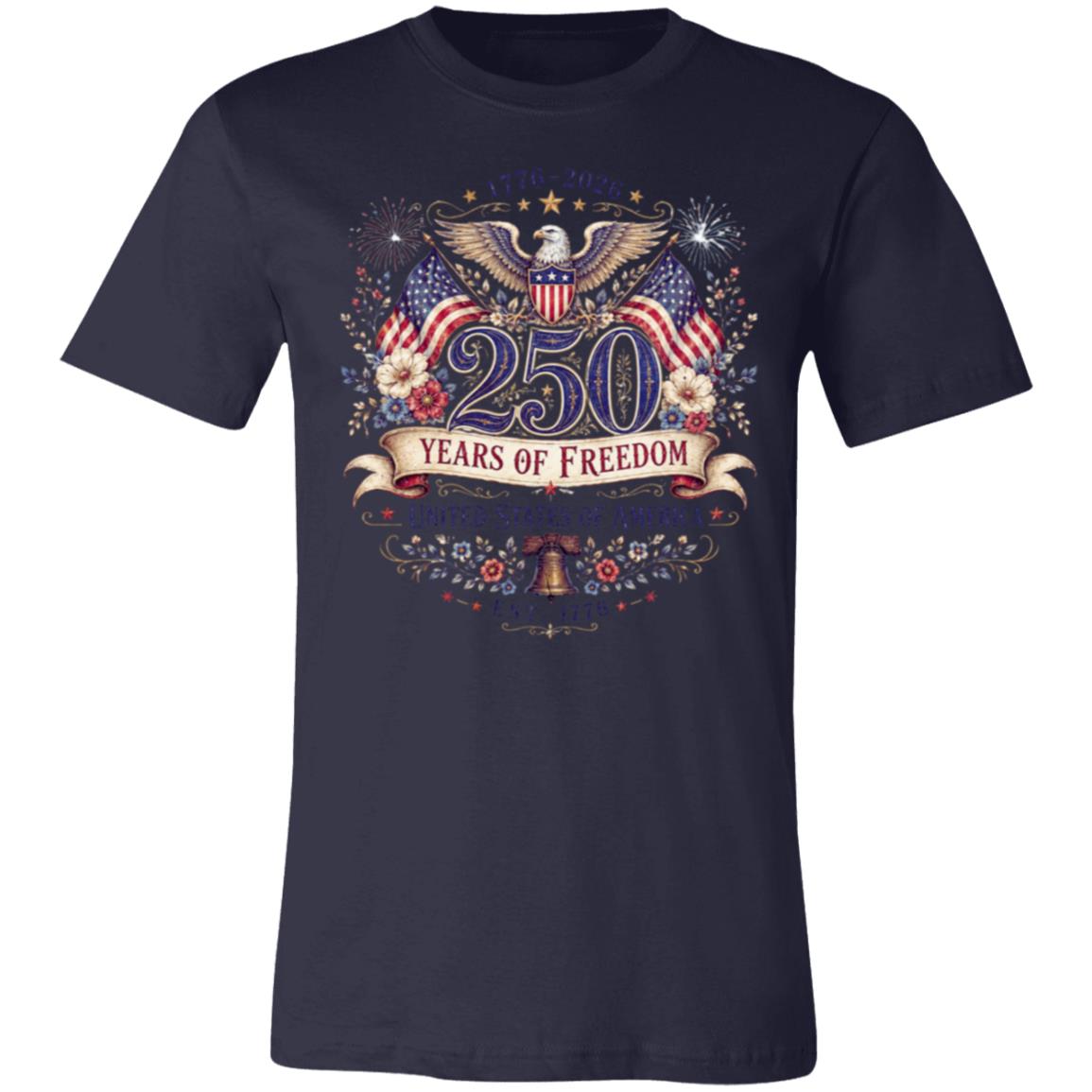 Ladies Vintage T-Shirt 250 Years of Freedom Patriotic America