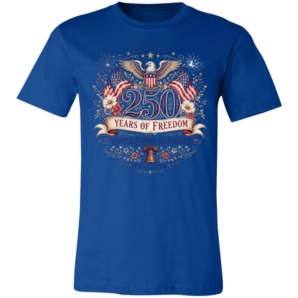 Ladies Vintage T-Shirt 250 Years of Freedom Patriotic America