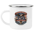 Enamel Camping Mug15oz White Mug One Nation Under God — 250 Years of Freedom - Bell