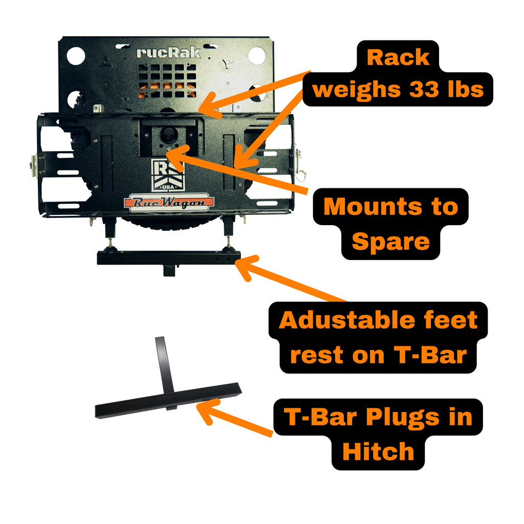 Ford Bronco Raptor (2022+) Swing-Away Cargo Rack & Bike Carrier | rucRak Grunt