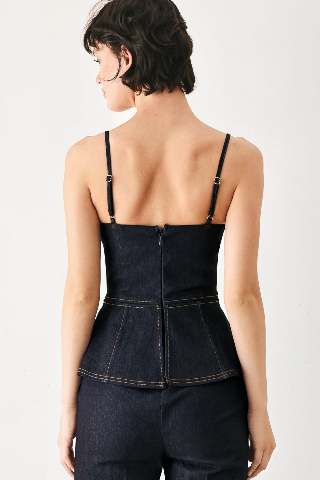 MIDNIGHT RIVIERA DENIM JUMPSUIT