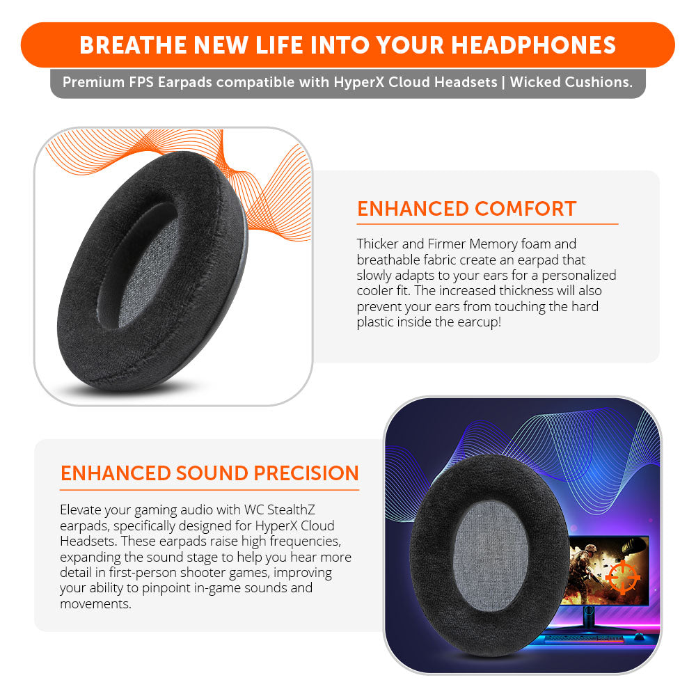 HyperX Cloud FPS Gaming Earpads - WC StealthZ Cloud