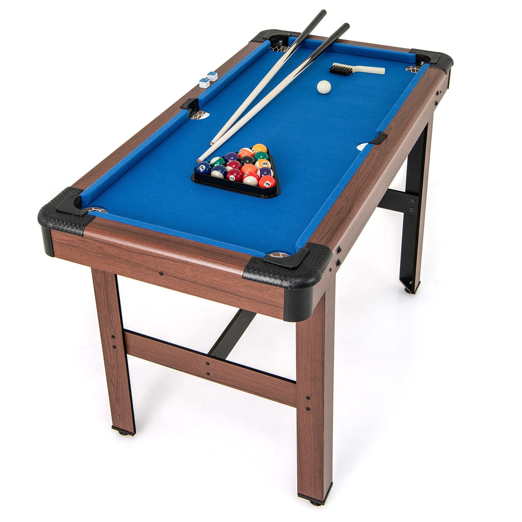 48 Inch Pool Wooden Game Table with Full Set of Ballsfor Kids and Adults
