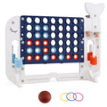 Giant 4-to-Score Game Set Jumbo Connect Four Game with Ring-toss