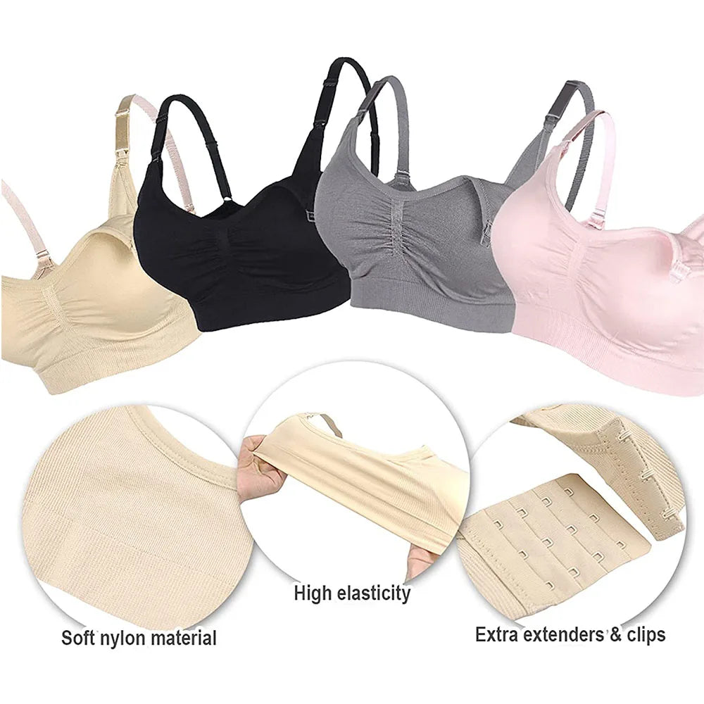 Maternity Bras Wirefree Nursing Bra Pregnancy Clothes Prevent Sagging Breastfeeding Women's Breathable lactancia Bra