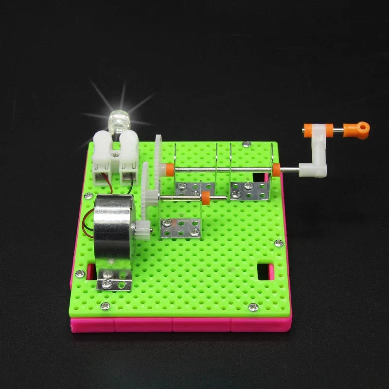 DIY Hand Crank Generator Model – Educational Science Toy for Kids